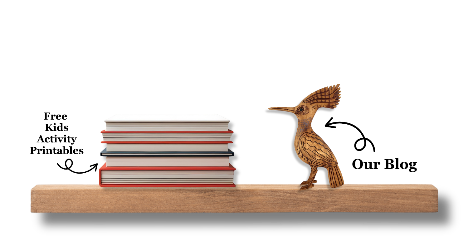 Our extras on the shelf, Free Kids Activity Printables and Our Blog